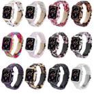 For Apple Watch Series 9 / 8 / 7 45mm Printed Resin PC Watch Band Case Kit(Tortoiseshell) - 5
