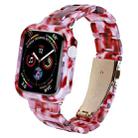 For Apple Watch Series 9 / 8 / 7 45mm Printed Resin PC Watch Band Case Kit(Nougat Color) - 1