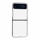 For Motorola Razr 40 Solid Color Leather Texture Phone Case(White) - 1