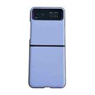 For Motorola Razr 40 Solid Color Leather Texture Phone Case(Blue) - 1