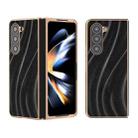 For Samsung Galaxy Z Fold5 Nano Electroplating Galactic Pattern Protective Phone Case(Black) - 1