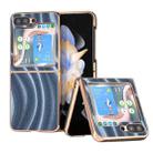 For Samsung Galaxy Z Flip5 Nano Electroplating Galactic Pattern Protective Phone Case(Blue) - 1