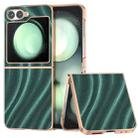 For Samsung Galaxy Z Flip6 Nano Electroplating Galactic Pattern Protective Phone Case(Green) - 1