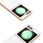 For Samsung Galaxy Z Flip6 Nano Electroplating Dual Color Lichi Texture PU Phone Case(White) - 3