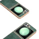 For Samsung Galaxy Z Flip6 Nano Electroplating Dual Color Lichi Texture PU Phone Case(Green) - 3