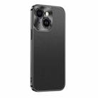 For iPhone 14 Starshine Frosted Series Airbag Shockproof Phone Case(Black) - 1