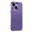 For iPhone 15 Plus Starshine Frosted Series Airbag Shockproof Phone Case(Purple) - 1