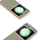 For Samsung Galaxy Z Flip6 Nano Electroplating Carbon Fiber Texture Phone Case(Green) - 3