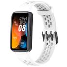 For Huawei Band 8 Solid Color Breathable Silicone Watch Band(White) - 1