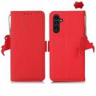 For Samsung Galaxy S24+ Side-Magnetic TJ Genuine Leather RFID Phone Case(Red) - 1