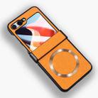 For Samsung Galaxy Z Flip5 MagSafe Magnetic Back Screen Integrated Phone Case(Orange) - 1