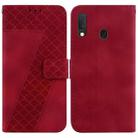 For Samsung Galaxy A10e/A20e 7-shaped Embossed Leather Phone Case(Red) - 1
