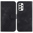 For Samsung Galaxy A53 5G Seven-shaped Embossed Leather Phone Case(Black) - 1
