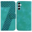 For Samsung Galaxy M14/SM-M146 7-shaped Embossed Leather Phone Case(Green) - 1