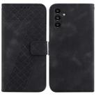 For Samsung Galaxy A13 5G Seven-shaped Embossed Leather Phone Case(Black) - 1