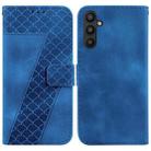 For Samsung Galaxy A54 5G Seven-shaped Embossed Leather Phone Case(Blue) - 1