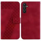 For Samsung Galaxy A54 5G Seven-shaped Embossed Leather Phone Case(Red) - 1