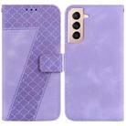 For Samsung Galaxy S21 5G Seven-shaped Embossed Leather Phone Case(Purple) - 1