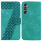 For Samsung Galaxy A25 5G 7-shaped Embossed Leather Phone Case(Green) - 1