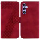 For Samsung Galaxy S23 FE 5G Seven-shaped Embossed Leather Phone Case(Red) - 1