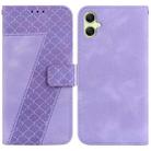 For Samsung Galaxy A05 Seven-shaped Embossed Leather Phone Case(Purple) - 1