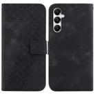 For Samsung Galaxy A05s Seven-shaped Embossed Leather Phone Case(Black) - 1