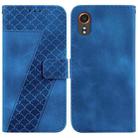 For Samsung Galaxy Xcover7 Seven-shaped Embossed Leather Phone Case(Blue) - 1