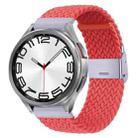 For Samsung Galaxy Watch 6 / 6 Classic Nylon Braided Metal Buckle Watch Band(Bright Pink) - 1