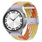 For Samsung Galaxy Watch 6 / 6 Classic Nylon Braided Metal Buckle Watch Band(Bright Orange) - 1