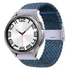 For Samsung Galaxy Watch 6 / 6 Classic Nylon Braided Metal Buckle Watch Band(W Blue Green) - 1