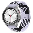 For Samsung Galaxy Watch 6 / 6 Classic Nylon Braided Metal Buckle Watch Band(Z Black White) - 1