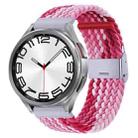 For Samsung Galaxy Watch 6 / 6 Classic Nylon Braided Metal Buckle Watch Band(Z Red Pink) - 1
