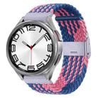 For Samsung Galaxy Watch 6 / 6 Classic Nylon Braided Metal Buckle Watch Band(Z Blue Pink) - 1