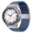 For Samsung Galaxy Watch 6 / 6 Classic Nylon Braided Metal Buckle Watch Band(Z Blue Green) - 1