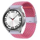 For Samsung Galaxy Watch 6 / 6 Classic Nylon Braided Metal Buckle Watch Band(Pink) - 1