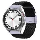 For Samsung Galaxy Watch 6 / 6 Classic Nylon Braided Metal Buckle Watch Band(Black) - 1