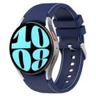 For Samsung Galaxy Watch 6 / 6 Classic Leather Silicone Watch Band(Dark Blue) - 1