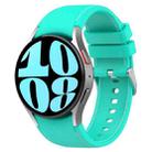 For Samsung Galaxy Watch 6 / 6 Classic Leather Silicone Watch Band(Teal) - 1