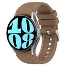 For Samsung Galaxy Watch 6 / 6 Classic Leather Silicone Watch Band(Brown) - 1