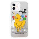 For iPhone 11 Electroplated Silver Series PC Protective Phone Case(Duck) - 1