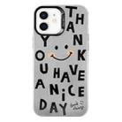 For iPhone 12 Electroplated Silver Series PC Protective Phone Case(Cute Smiley Face) - 1