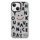 For iPhone 13 Electroplated Silver Series PC Protective Phone Case(Cute Smiley Face) - 1