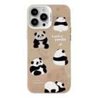 For iPhone 13 Pro Max Electroplated Silver Series PC Protective Phone Case(Brown Panda) - 1