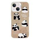 For iPhone 14 Electroplated Silver Series PC Protective Phone Case(Brown Panda) - 1