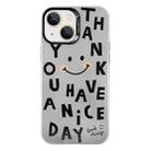 For iPhone 15 Electroplated Silver Series PC Protective Phone Case(Cute Smiley Face) - 1