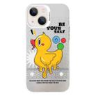 For iPhone 15 Electroplated Silver Series PC Protective Phone Case(Duck) - 1