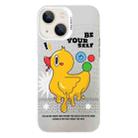 For iPhone 15 Plus Electroplated Silver Series PC Protective Phone Case(Duck) - 1