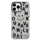 For iPhone 15 Pro Electroplated Silver Series PC Protective Phone Case(Cute Smiley Face) - 1