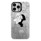 For iPhone 15 Pro Electroplated Silver Series PC Protective Phone Case(Lovers) - 1