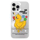 For iPhone 16 Pro Max Electroplated Silver Series PC Protective Phone Case(Duck) - 1